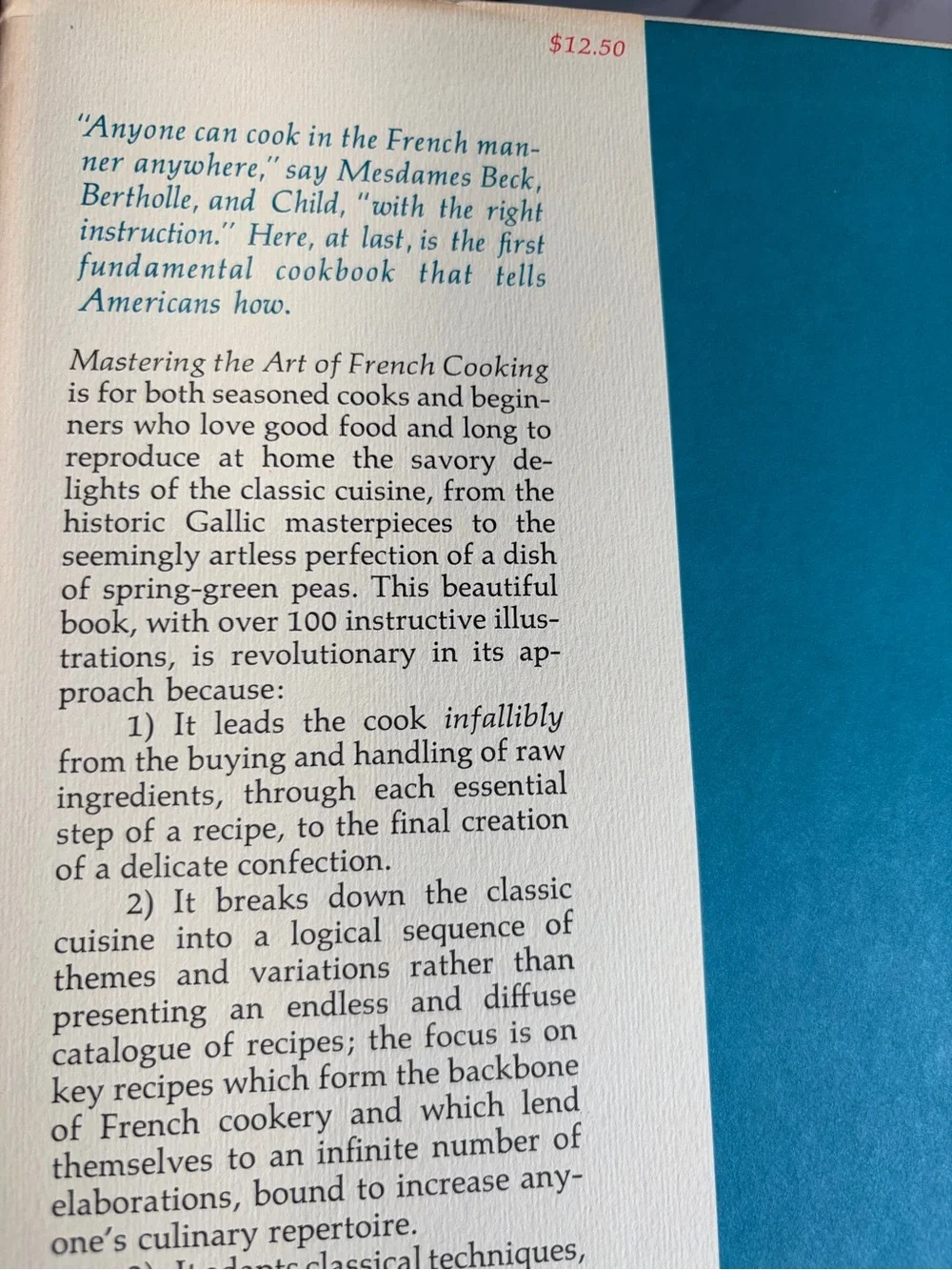 Julia Child Mastering the Art of French Cooking Vol 1 1971 21st Printing HC DJ